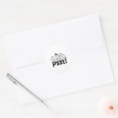 Psst Lazy slaapt Ronde Sticker (Envelop)