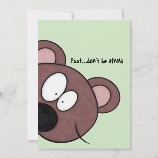 Psst, wees niet bang, het is de verjaardag van je  kaart (Voorkant)