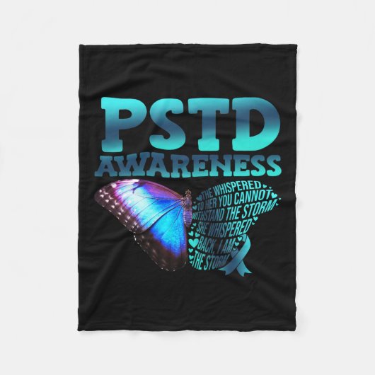 PSTD-bewustzijn posttraumatische stressstoornis Fleece Deken (Voorkant)