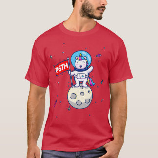 PSTH naar de Moon Unicorn Astronaut T-shirt