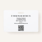 PSW Health Care of Hospital Employee Photo ID Badg Badge (Achterkant)