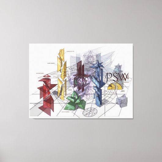 PSW — het wachtwoord van de staat. Canvas Afdruk (Voorkant)