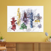 PSW — het wachtwoord van de staat. Canvas Afdruk (Insitu (Woonkamer))
