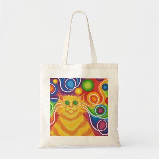 Psy-cat-delic canvas tas (Voorkant)
