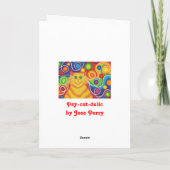 Psy-cat-delic 'Dad' 'groovy verjaardag' kaart (Achterkant)
