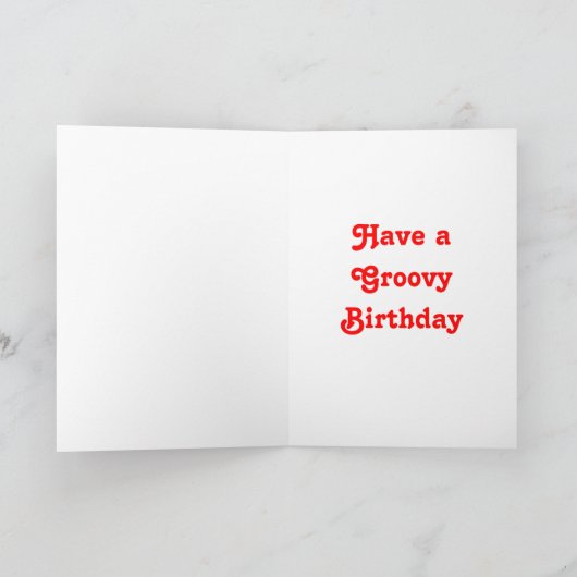 Psy-cat-delic 'echtgenoot' 'groovy verjaardag' kaa kaart (Binnen)