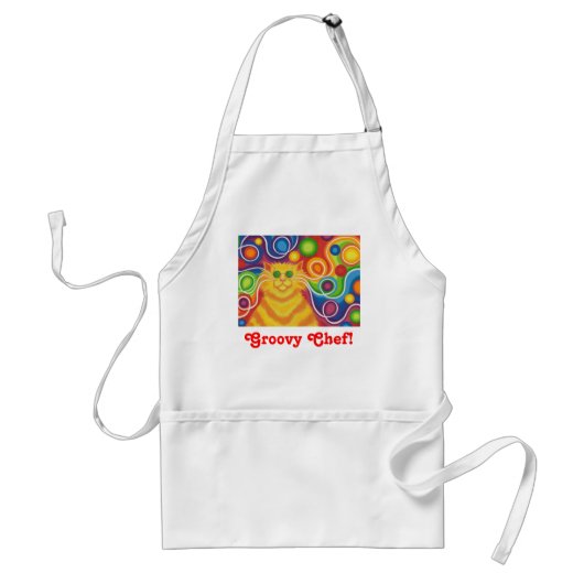 Psy-cat-delic 'Groovy Chef' apron Standaard Schort (Voorkant)