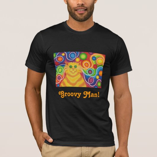 'Psy-cat-delic 'Groovy Man'! T-shirt (Voorkant)