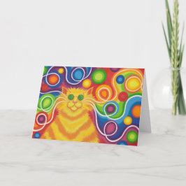 Psy-cat-delic 'Jouw tekst'-wenskaart Kaart