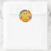 Psy-cat-delic 'Met Liefde' ronde sticker (Tas)