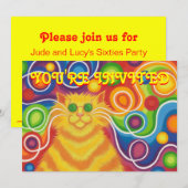 Psy-cat-delic nodigt u uit kaart (Voorkant / Achterkant)