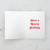 Psy-cat-delic 'oom' 'groovy'-verjaardagskaart kaart (Binnen)