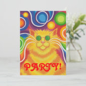 Psy-cat-delic partijuitnodiging verticaal kaart (Staand voorkant)