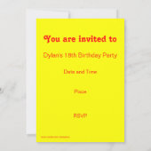 Psy-cat-delic partijuitnodiging verticaal kaart (Achterkant)