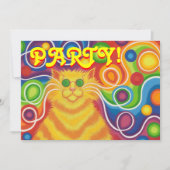 Psy-cat-delic party call rechthoek kaart (Voorkant)