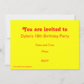 Psy-cat-delic party call rechthoek kaart (Achterkant)