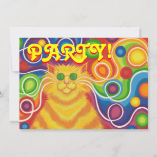 Psy-cat-delic party call rechthoek kaart