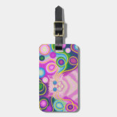 Psy-cat-delic Pink-bagagelabel voor tekst Bagagelabel (Voorkant verticaal)