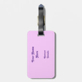 Psy-cat-delic Pink-bagagelabel voor tekst Bagagelabel (Achterkant verticaal)
