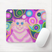 Psy-cat-delic Pink-mousepad Muismat (Met muis)