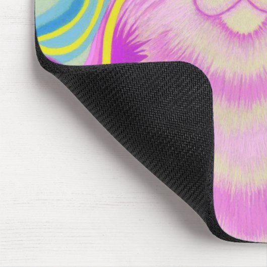 Psy-cat-delic Pink mousepad verticaal Muismat (Hoek)