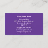 Psy-cat-delic Pink visitekaartje paars back (Achterkant)