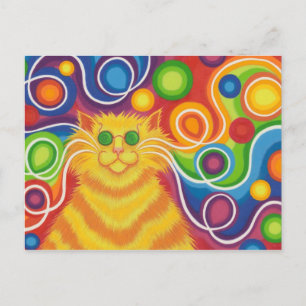 Psy-cat-delic postcard briefkaart
