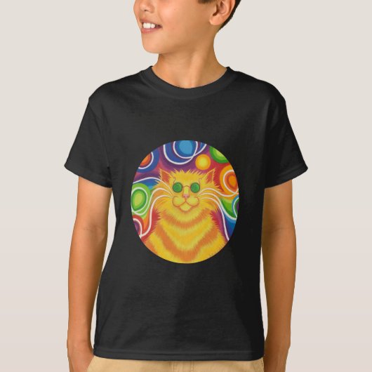 'Psy-cat-delic round 'Groovy Man!' t-shirt (Voorkant)