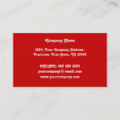 Psy-cat-delic 'round' visitekaartje portret rood (Achterkant)