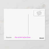 Psy-cat-delic roze briefkaart (Achterkant)