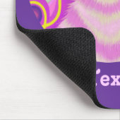 Psy-cat-delic roze "Jouw tekst" paarse mousepad Muismat (Hoek)