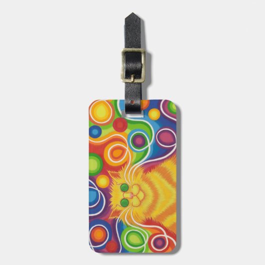 Psy-cat-delic 'text'-bagagelabel bagagelabel (Voorkant verticaal)