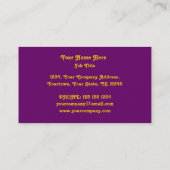 Psy-cat-delic visitekaartje portret paars (Achterkant)