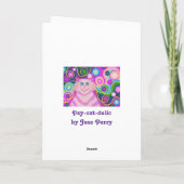 Psy-cat-delic 'Vrouw' 'groovy verjaardag' kaart (Achterkant)