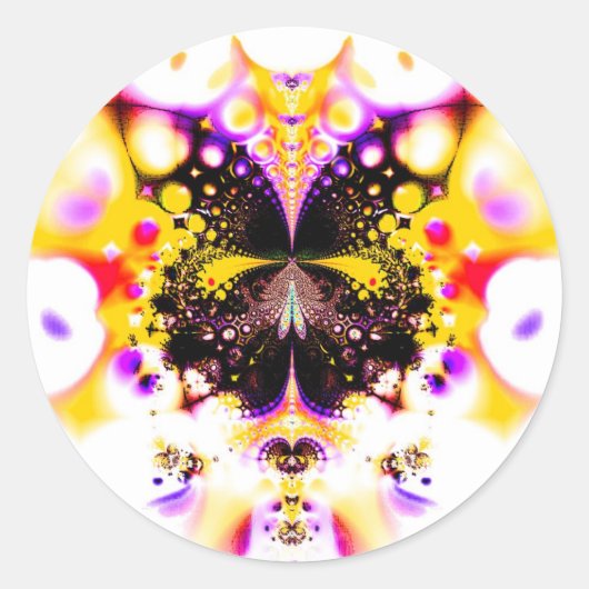 Psy Fly Ronde Sticker (Voorkant)