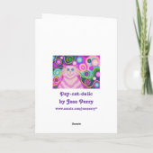 Psy-kat-Delic Roze hip verjaardags" kaart van de (Achterkant)