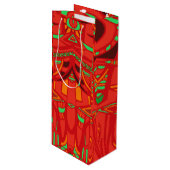 Psy wings large gift bag wijn cadeautas (Voorkant Gekanteld)