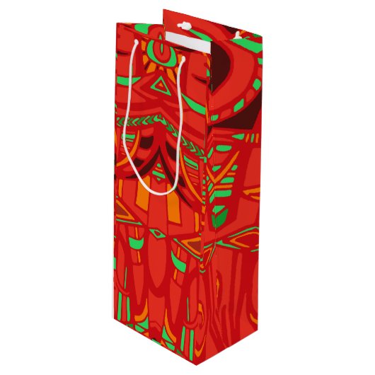 Psy wings large gift bag wijn cadeautas (Voorkant Gekanteld)