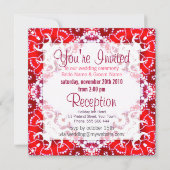 PsyBatik & Lace-uitnodiging Kaart (Achterkant)