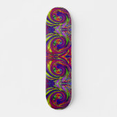 Psycedelic Swirls Cool Skateboard (Voorkant)