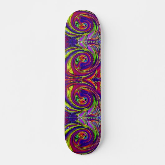 Psycedelic Swirls Cool Skateboard (Voorkant)