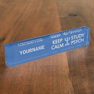 Psych, aangepast bord voor kalm- en studiefunctie naambordje