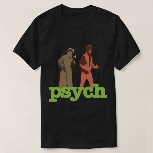 Psych American Duos-uitmuntende prestaties T-shirt (Design voorkant)