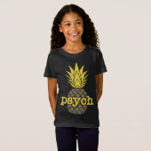 Psych Ananas Fruit Grappig Graphic Bruin T-shirt (Voorkant volledig)
