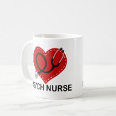Psych Neurse Heart Stethoscoop Koffiemok (Voorkant links)