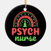 Psych Neurse Psychiatrische verplegers Kerstmis Keramisch Ornament (Voorkant)
