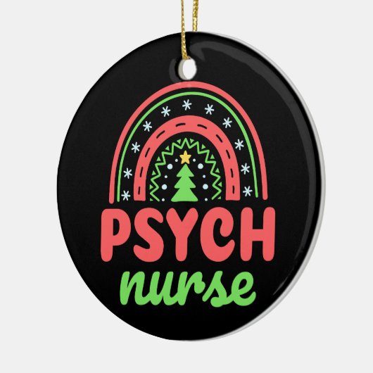 Psych Neurse Psychiatrische verplegers Kerstmis Keramisch Ornament (Links)