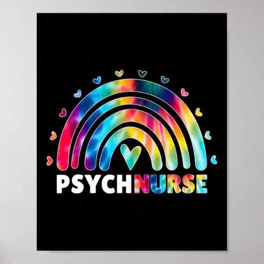 Psych Neurse Tie Dye Verneveling Psychiatrische ge Poster (Voorkant)