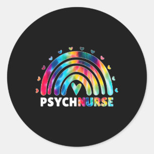 Psych Neurse Tie Dye Verneveling Psychiatrische ge Ronde Sticker