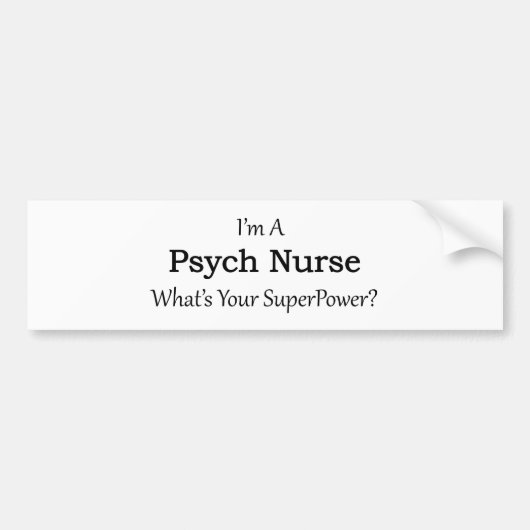 Psych Nurse Bumpersticker (Voorkant)